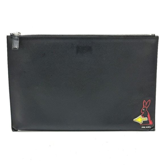 PRADA logo rabbit Bag Clutch bag - Picture 1 of 13